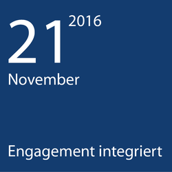 21. November: Engagement integriert