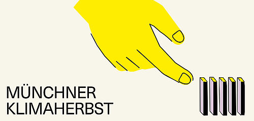 Illustration:  Eine Hand stößt Dominosteine um